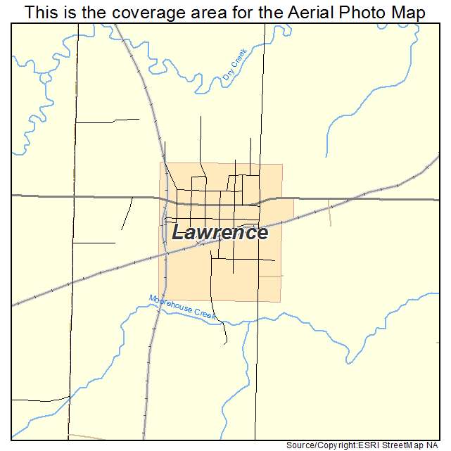 Lawrence, NE location map 