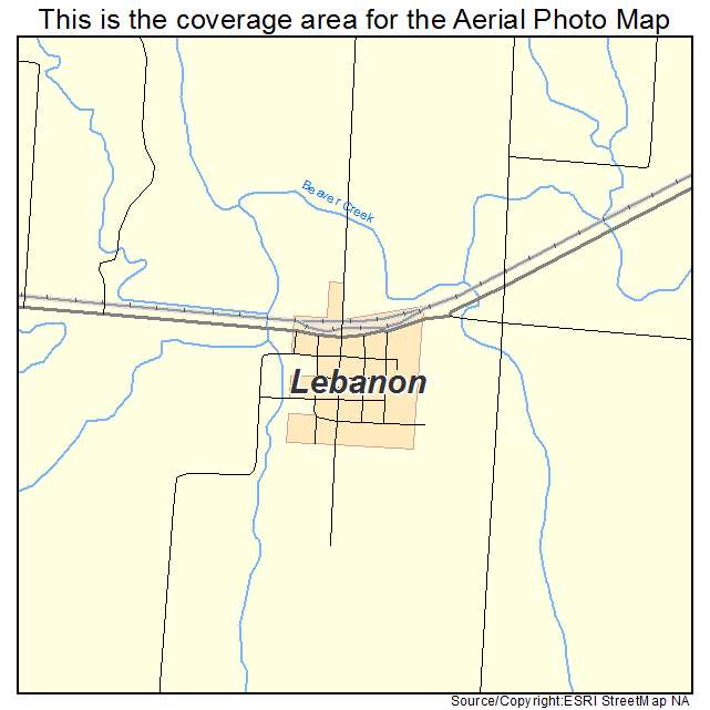 Lebanon, NE location map 