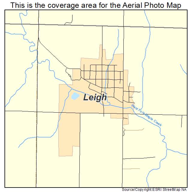 Leigh, NE location map 
