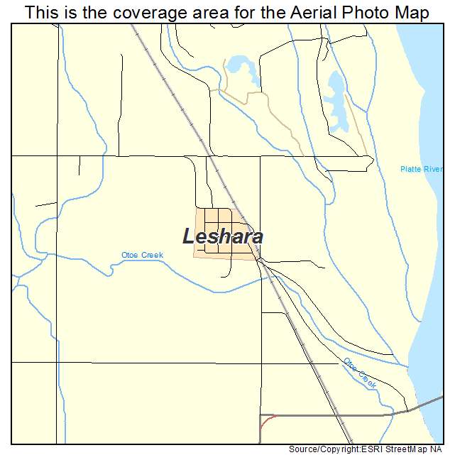 Leshara, NE location map 