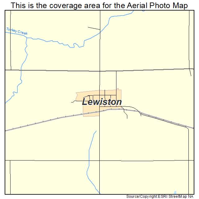 Lewiston, NE location map 
