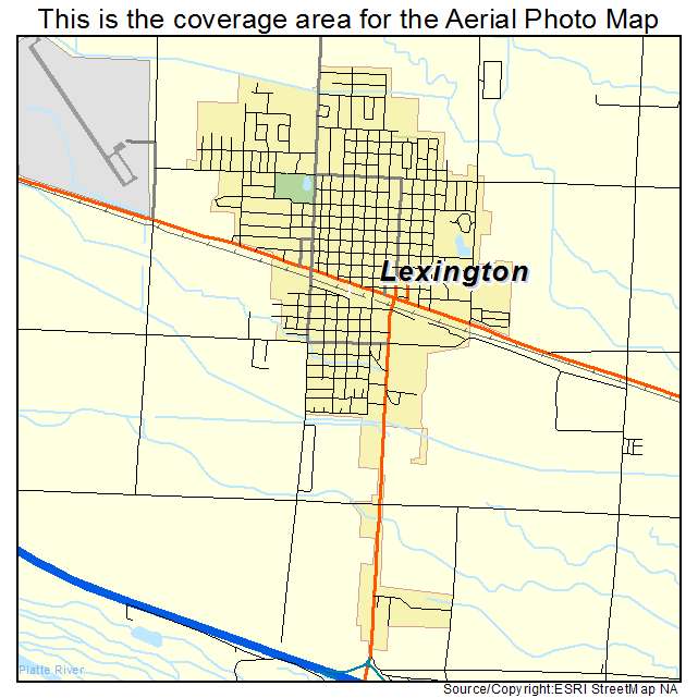 Lexington, NE location map 