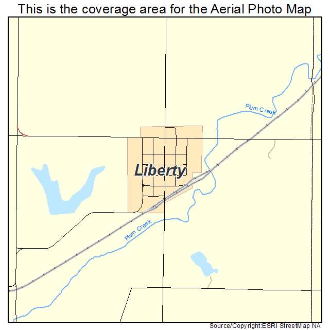 Liberty, NE location map 