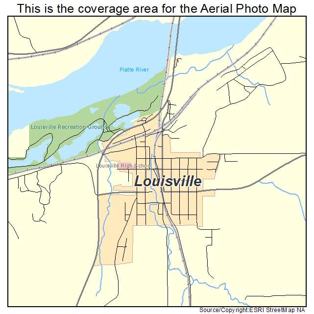 Louisville, NE location map 