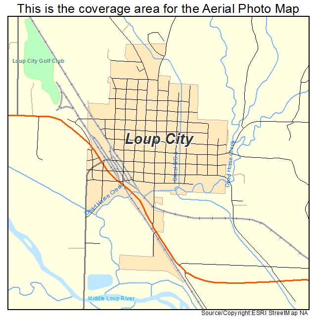 Loup City, NE location map 