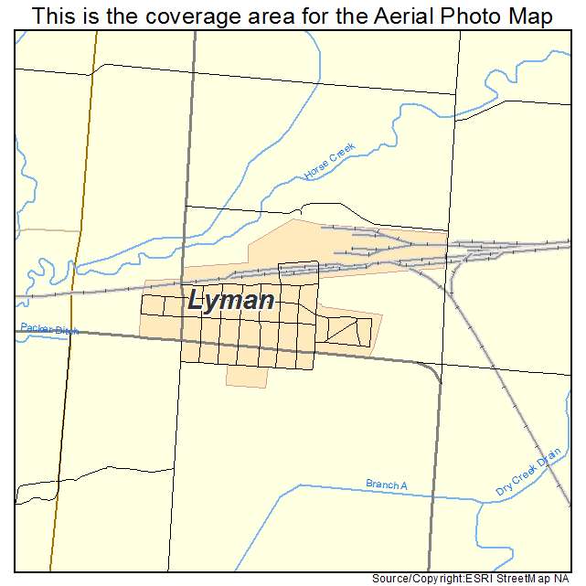 Lyman, NE location map 