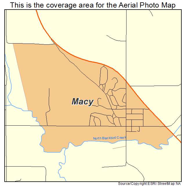 Macy, NE location map 