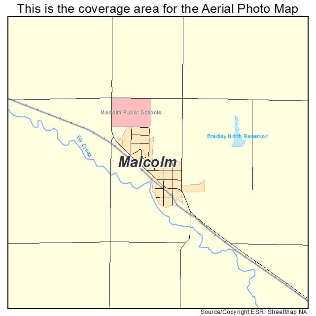 Malcolm, NE location map 
