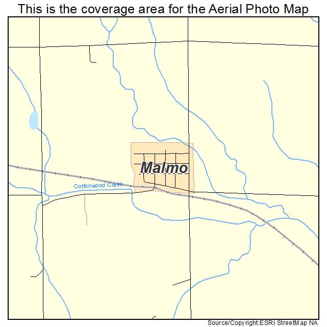 Malmo, NE location map 