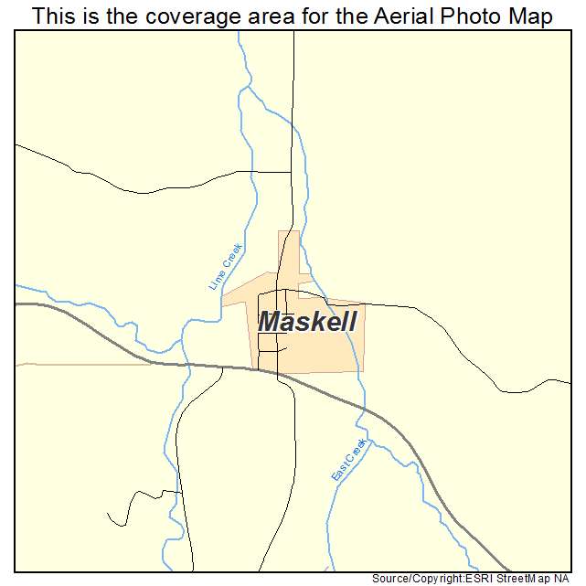 Maskell, NE location map 