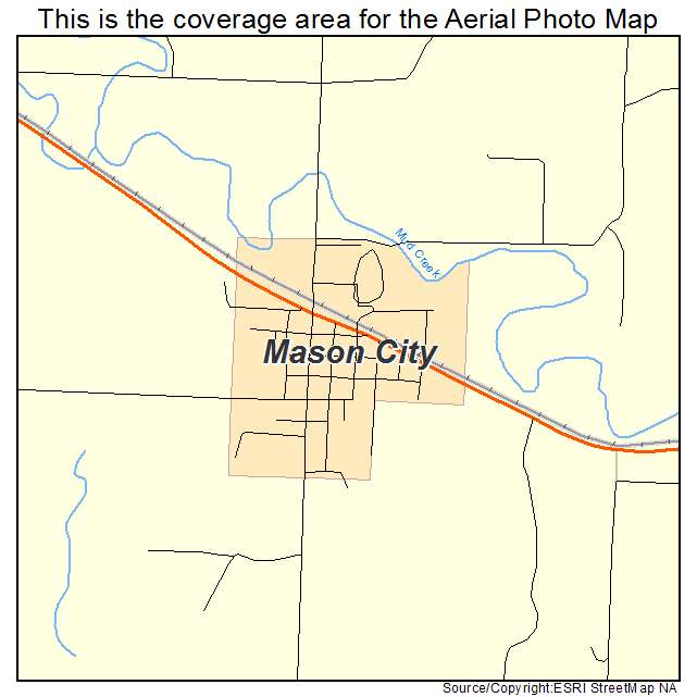 Mason City, NE location map 