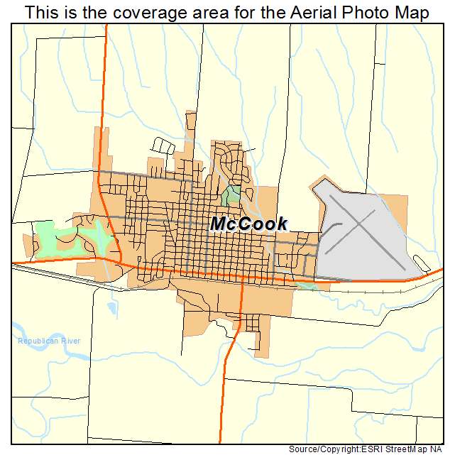 McCook, NE location map 