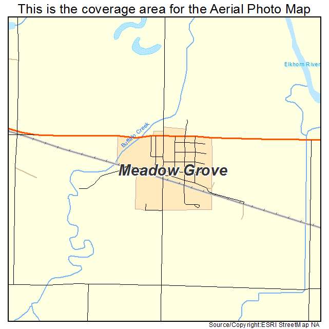 Meadow Grove, NE location map 