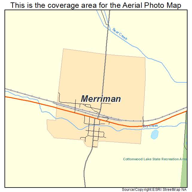 Merriman, NE location map 