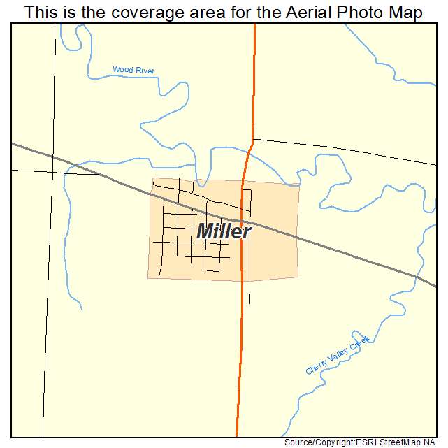 Miller, NE location map 