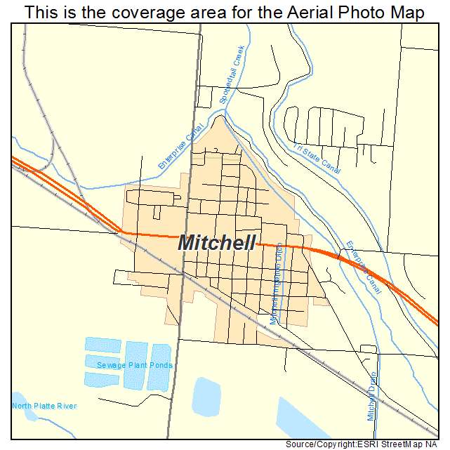 Mitchell, NE location map 