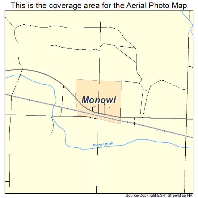 Monowi, NE location map 