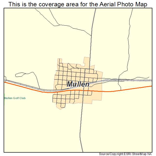 Mullen, NE location map 