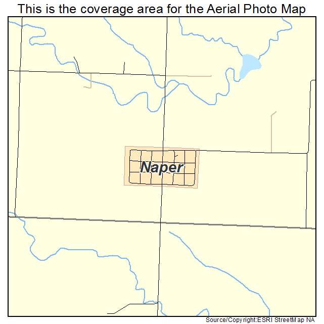 Naper, NE location map 