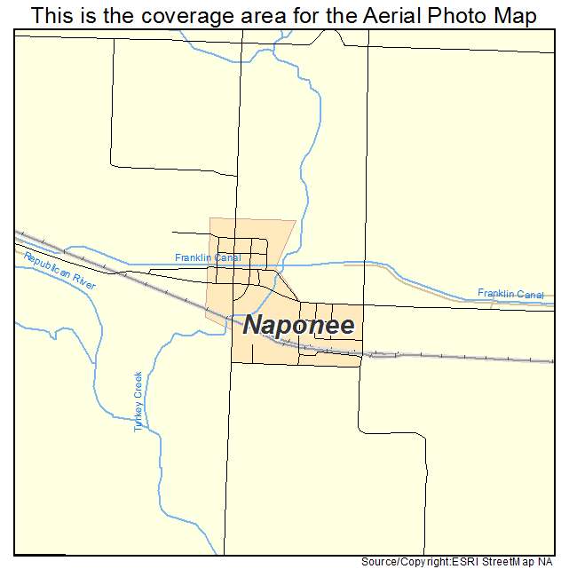 Naponee, NE location map 
