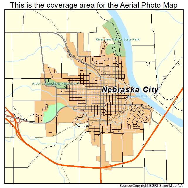 Nebraska City, NE location map 