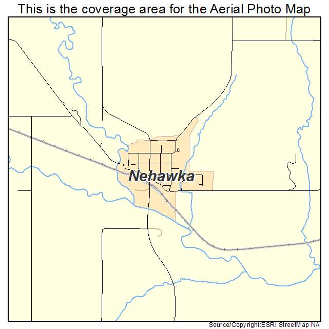 Nehawka, NE location map 