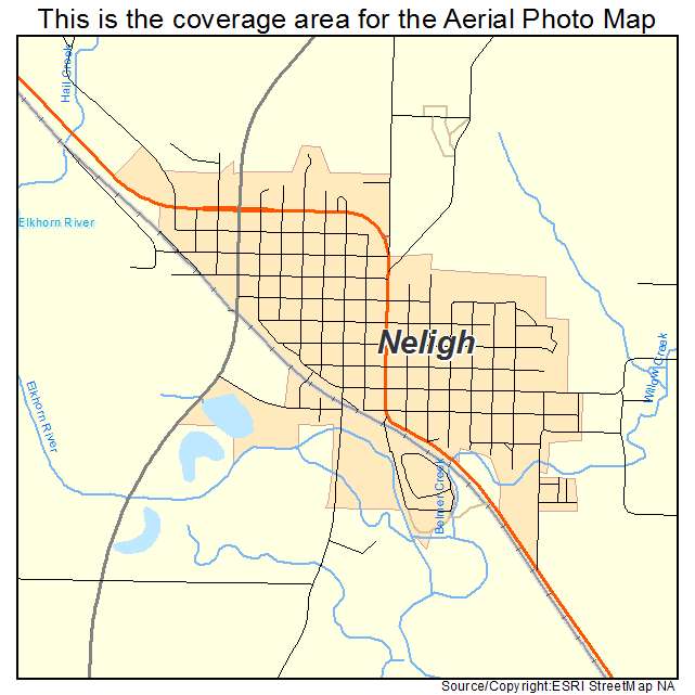 Neligh, NE location map 
