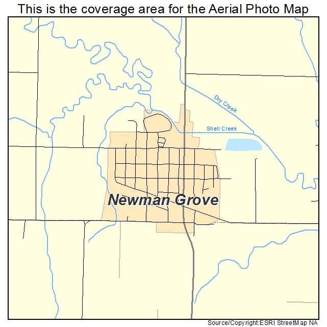 Newman Grove, NE location map 
