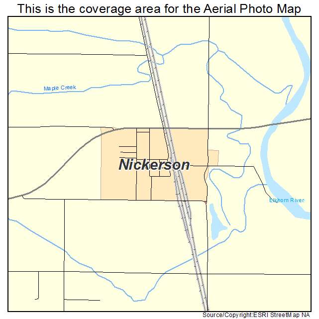 Nickerson, NE location map 