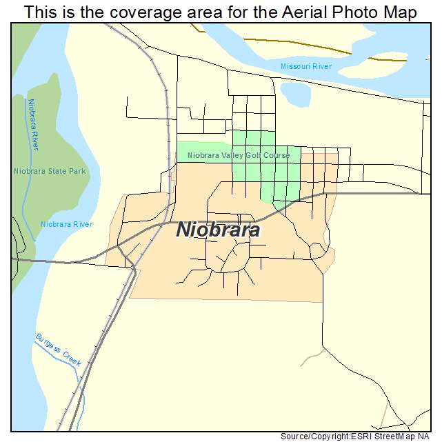 Niobrara, NE location map 