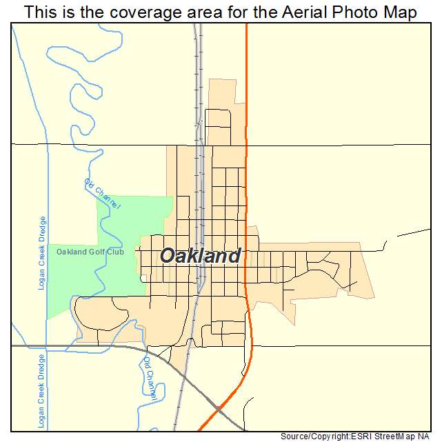 Oakland, NE location map 