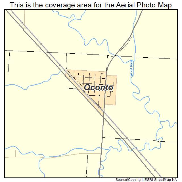 Oconto, NE location map 