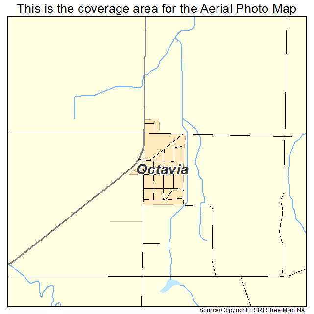Octavia, NE location map 