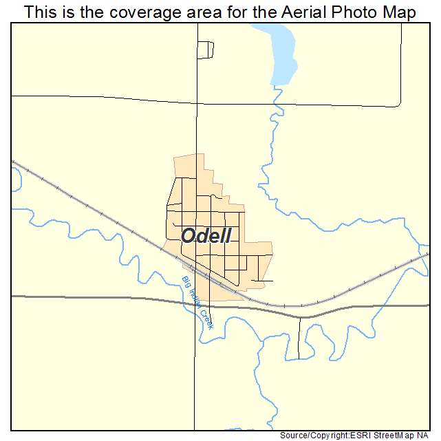 Odell, NE location map 