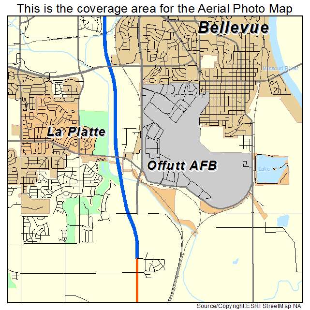 Offutt AFB, NE location map 
