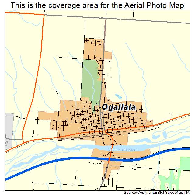 Ogallala, NE location map 