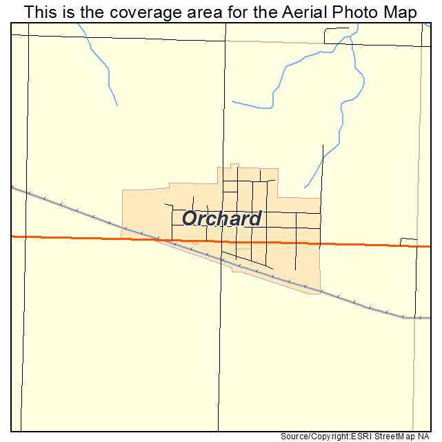 Orchard, NE location map 
