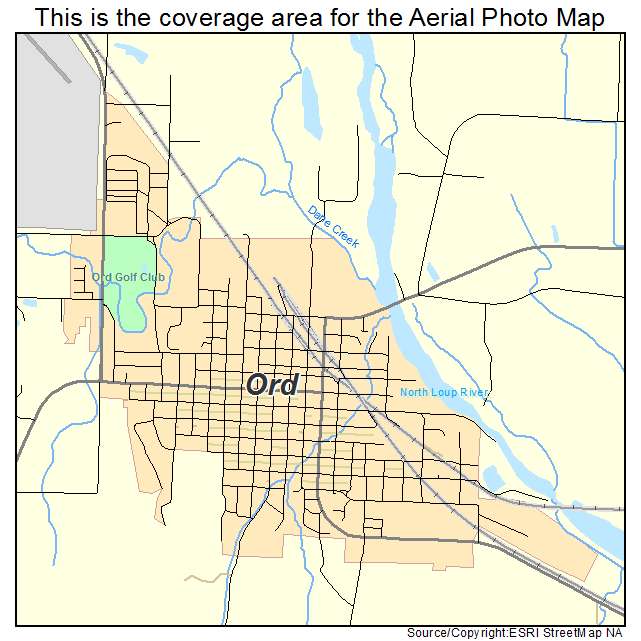 Ord, NE location map 