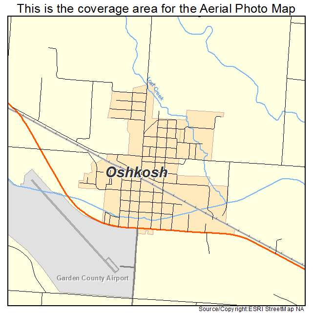 Oshkosh, NE location map 