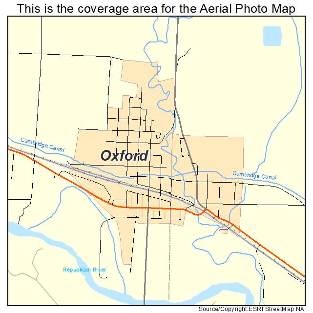 Oxford, NE location map 