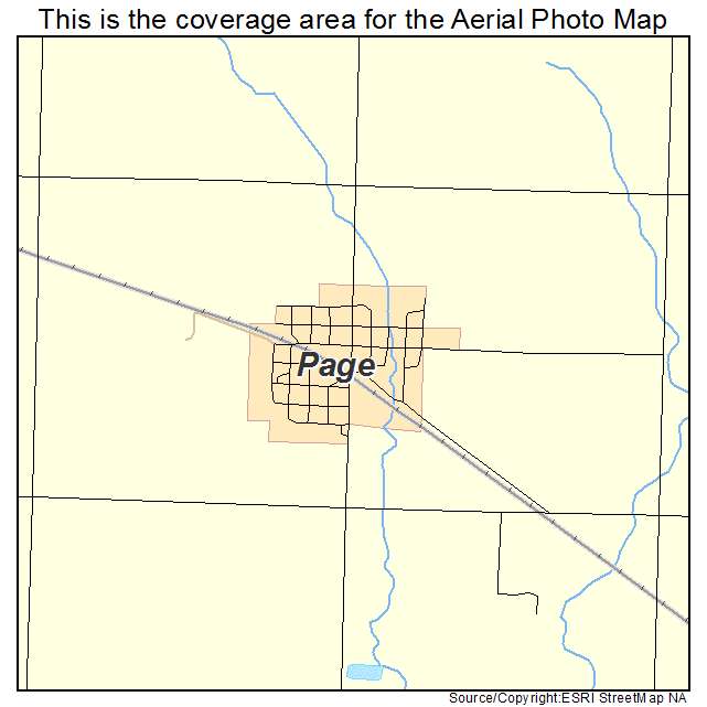 Page, NE location map 