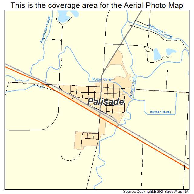 Palisade, NE location map 