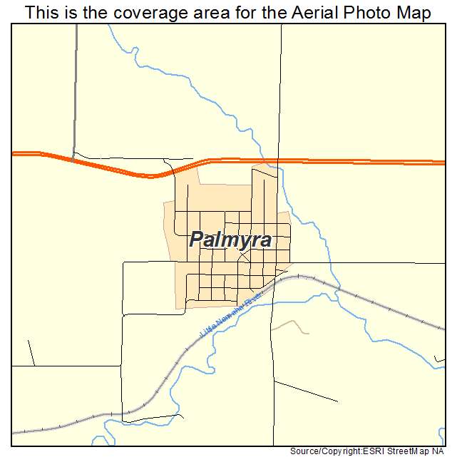 Palmyra, NE location map 