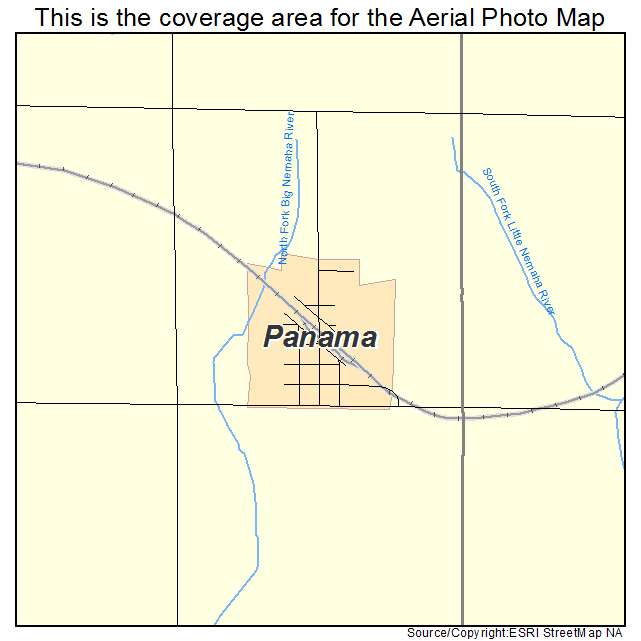 Panama, NE location map 