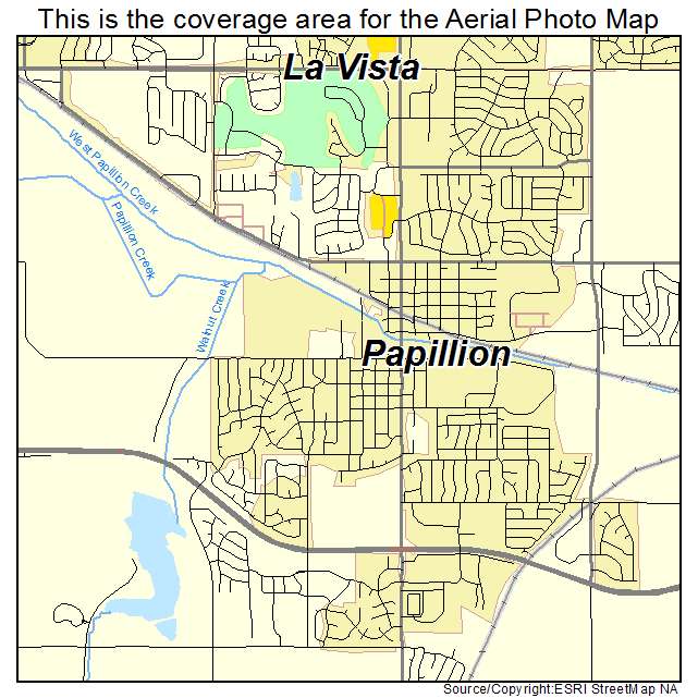 Papillion, NE location map 