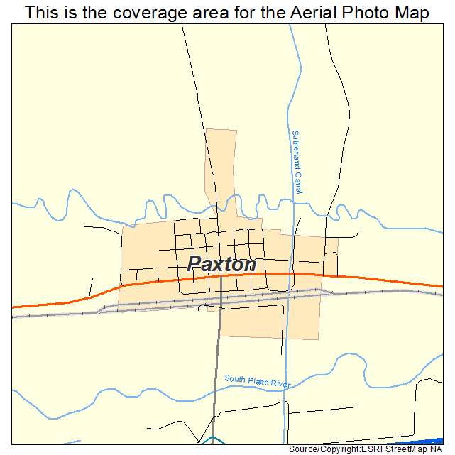 Paxton, NE location map 