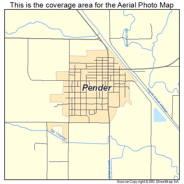 Pender, NE location map 