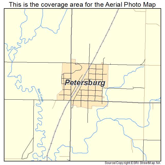 Petersburg, NE location map 