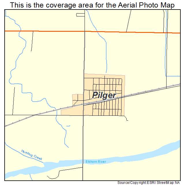 Pilger, NE location map 