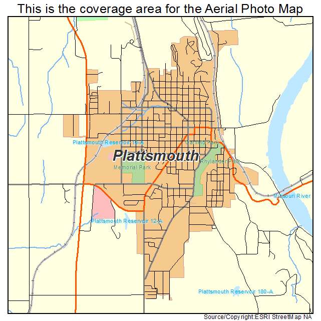 Plattsmouth, NE location map 